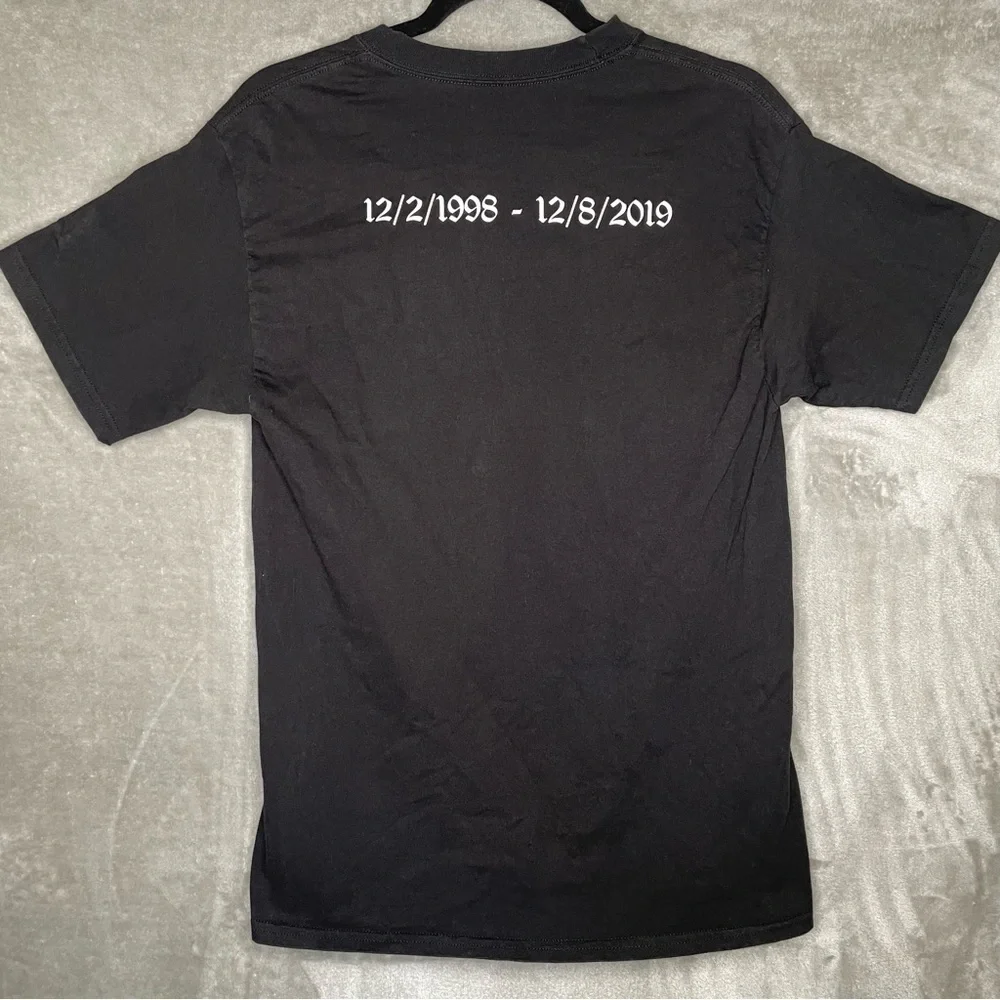 Juice Wrld 999 Memorial Black Graphic T-Shirt Short Sleeve Size Medium Concert